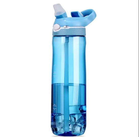 Sports Water Bottle - Hydration On-the-go with Convenient Straw, Perfect for Camping, Hiking BPA-Free and Safe 750ml
