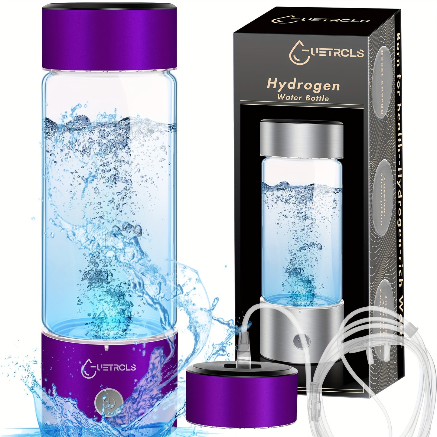 Hydrogen Water Bottle 2024, Hydrogen Water Bottle Generator with SPE PEM Technology Water Ionizer, Hydrogen Water Machine Improve Water in 3 Minutes for Home, Office, Travel, Daily Drinking