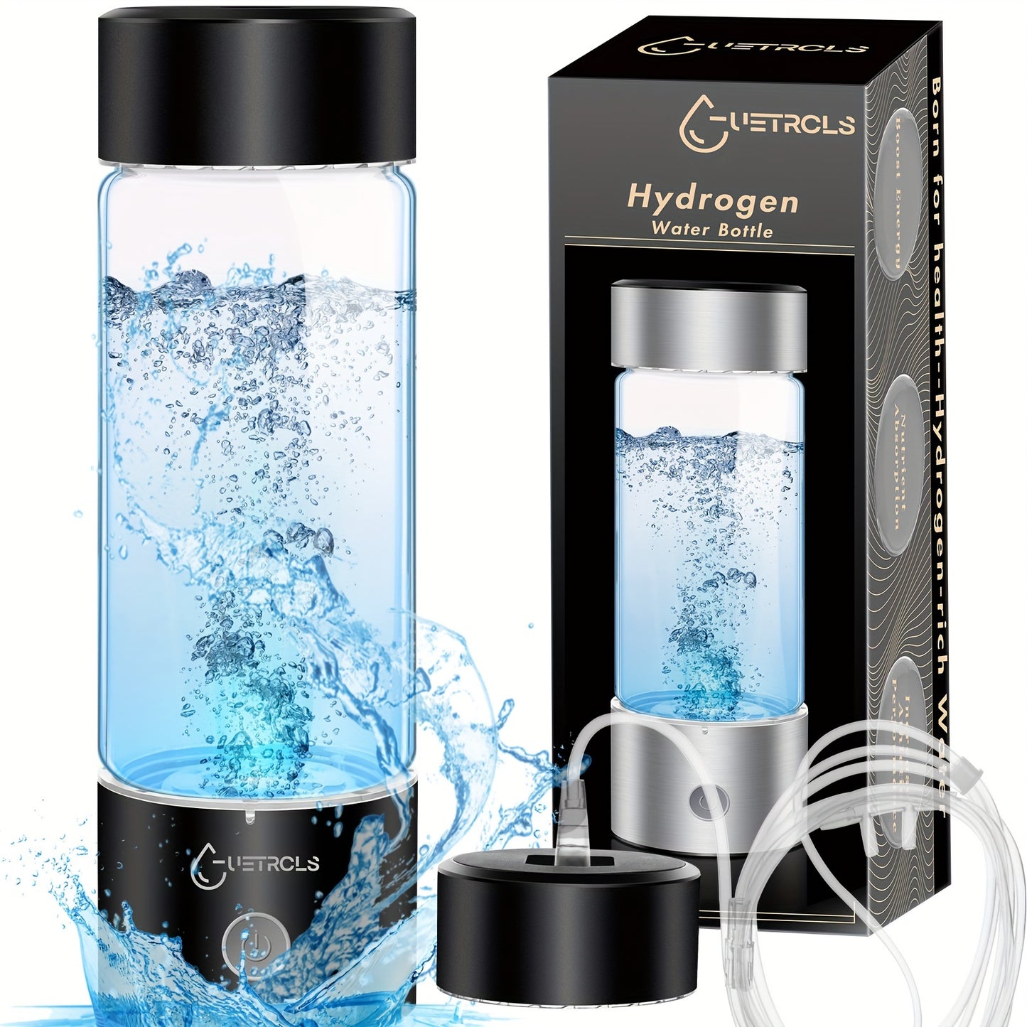 Hydrogen Water Bottle 2024, Hydrogen Water Bottle Generator with SPE PEM Technology Water Ionizer, Hydrogen Water Machine Improve Water in 3 Minutes for Home, Office, Travel, Daily Drinking