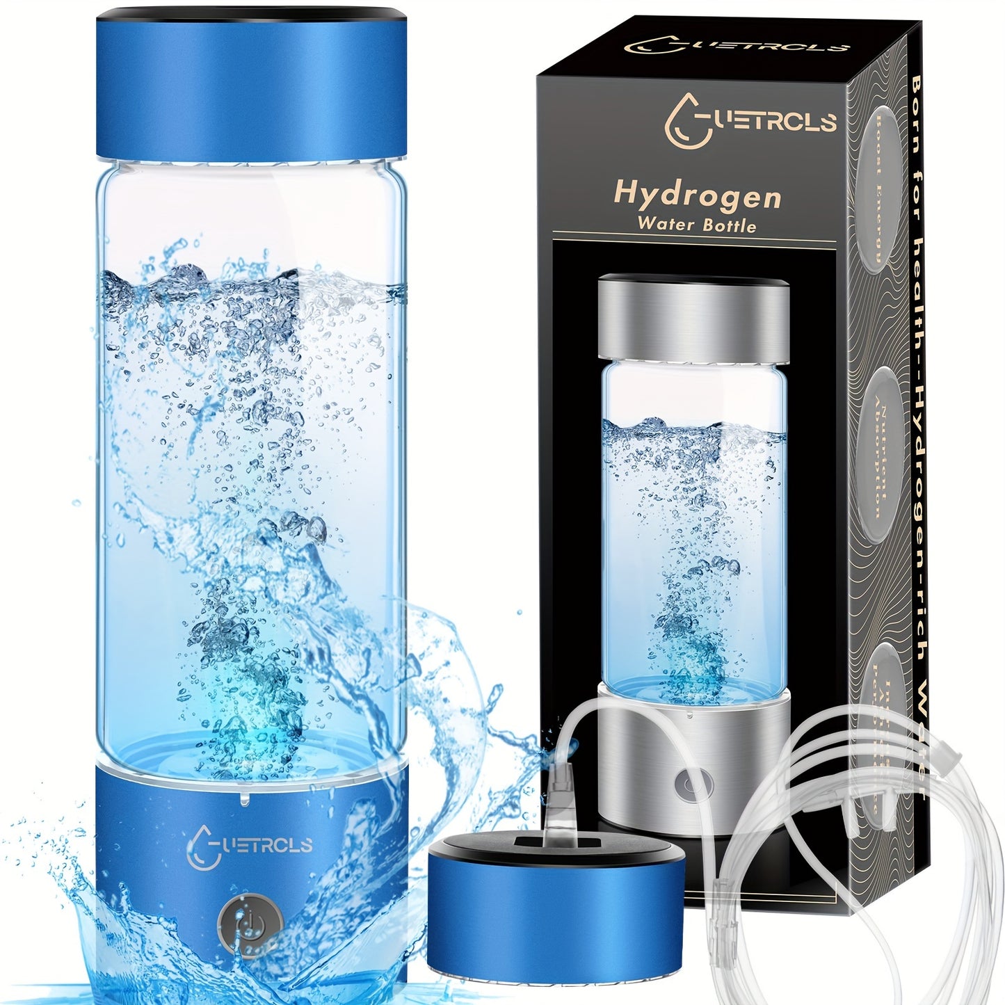 Hydrogen Water Bottle 2024, Hydrogen Water Bottle Generator with SPE PEM Technology Water Ionizer, Hydrogen Water Machine Improve Water in 3 Minutes for Home, Office, Travel, Daily Drinking