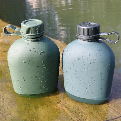 1L Water Bottle Camping Water Bottle with Pouch Canteen Bottle Camping Hiking Survival Drinking Kettle Outdoor Sports