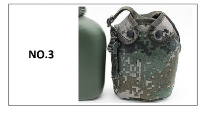 1L Water Bottle Camping Water Bottle with Pouch Canteen Bottle Camping Hiking Survival Drinking Kettle Outdoor Sports