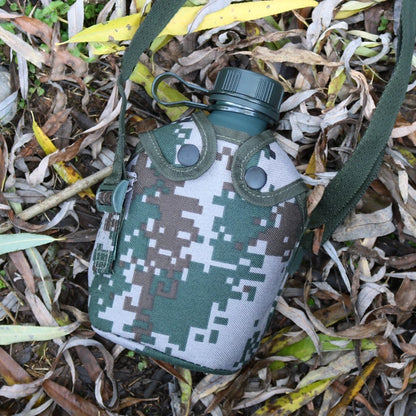 1L Water Bottle Camping Water Bottle with Pouch Canteen Bottle Camping Hiking Survival Drinking Kettle Outdoor Sports