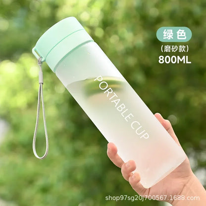 Water Bottle 600/800ml Portable Travel Sport Bottle Equipped with Filter Children's School Anti Drop Water Cup with Lifting Rope