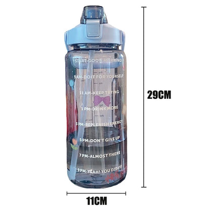 2 Liter Motivational Water Bottle