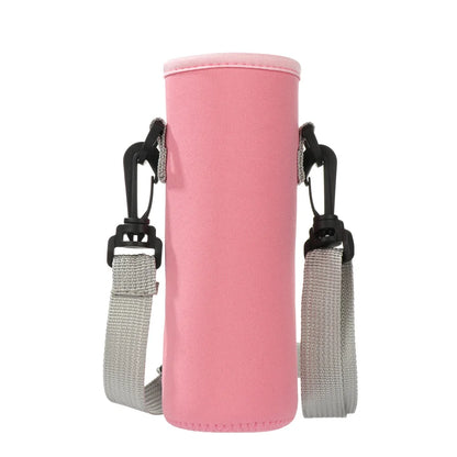 Water Bottle Cover Bag With Strap Neoprene Water Storage Holder Shoulder Strap Black Bottle Carrier Insulat Bag Outdoor Tools