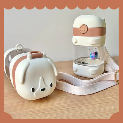 Water Bottle With Straw Cute Water Bottles For Children School Girls Boys Outdoor Portable Braces BPA Free Water Bottle For Kids