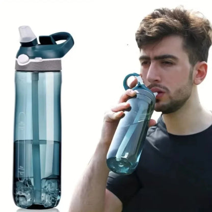 Sports Water Bottle - Hydration On-the-go with Convenient Straw, Perfect for Camping, Hiking BPA-Free and Safe 750ml
