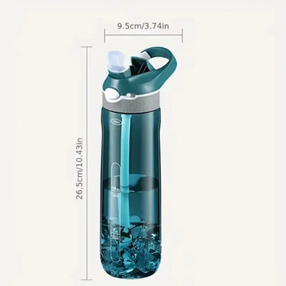 Sports Water Bottle - Hydration On-the-go with Convenient Straw, Perfect for Camping, Hiking BPA-Free and Safe 750ml