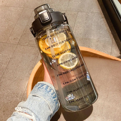 2 Liter Motivational Water Bottle