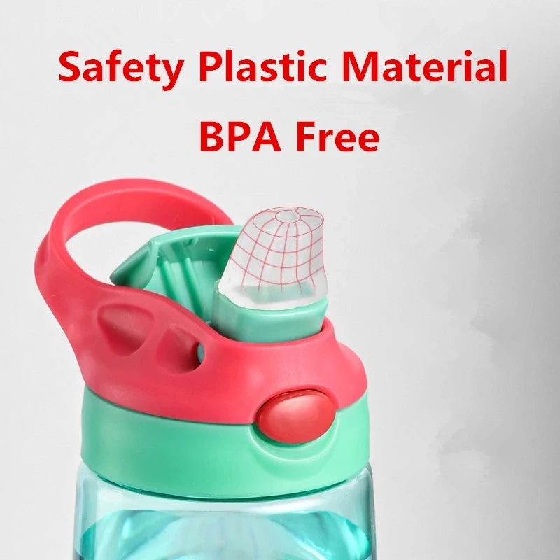 DIY Children Water Bottles Portable 480ML Personalized Outdoor Safety Plastic Drinking Cup For Birth Gift Free Customize Names