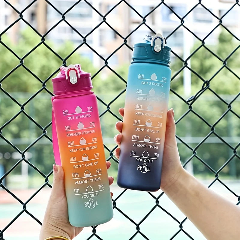 Water bottle free plastic water bottle, lightweight circular design, hand wash only, portable outdoor and home water bottle