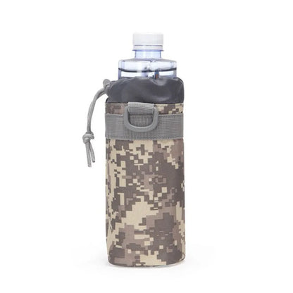 Hunting Water Bottle Pouch Outdoor Molle Kettle Pouch Holder Camping Hiking Cycling Bottle Bag Drawstring Multifunction Bottle P