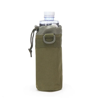 Hunting Water Bottle Pouch Outdoor Molle Kettle Pouch Holder Camping Hiking Cycling Bottle Bag Drawstring Multifunction Bottle P
