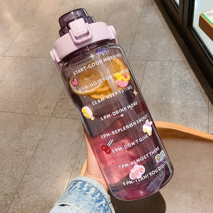 2 Liter Motivational Water Bottle