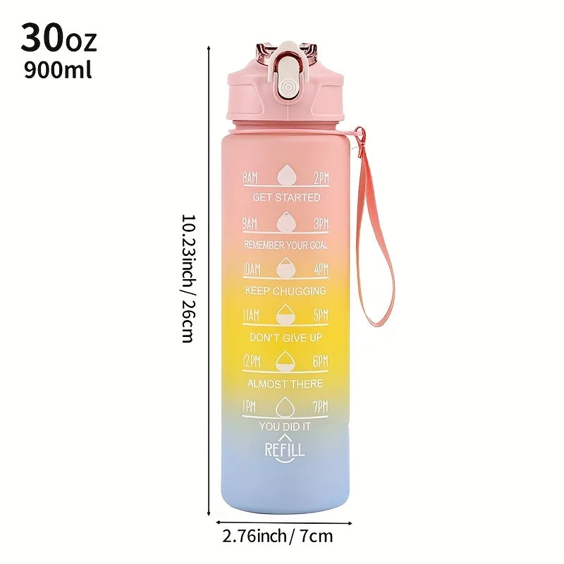 Water bottle free plastic water bottle, lightweight circular design, hand wash only, portable outdoor and home water bottle