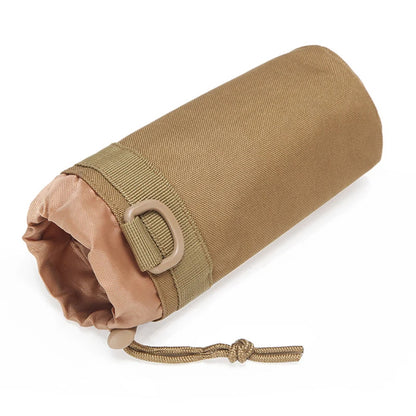 Hunting Water Bottle Pouch Outdoor Molle Kettle Pouch Holder Camping Hiking Cycling Bottle Bag Drawstring Multifunction Bottle P