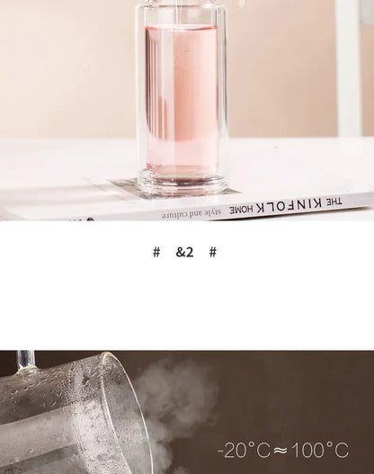 350ml/400ml Glass Water Bottles Tea Infuser Bottle Tea Separation Mug Double-Layer Portable Creative Water Cup Home Waterbottle