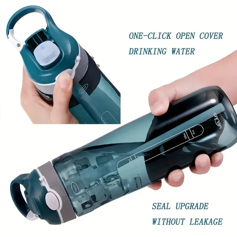 Sports Water Bottle - Hydration On-the-go with Convenient Straw, Perfect for Camping, Hiking BPA-Free and Safe 750ml