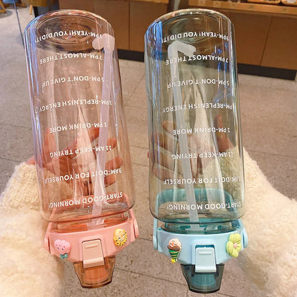 2 Liter Motivational Water Bottle