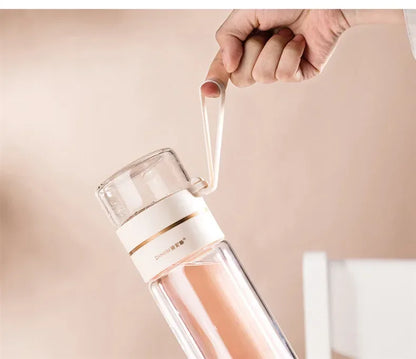 350ml/400ml Glass Water Bottles Tea Infuser Bottle Tea Separation Mug Double-Layer Portable Creative Water Cup Home Waterbottle