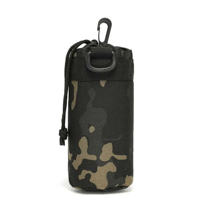 Hunting Water Bottle Pouch Outdoor Molle Kettle Pouch Holder Camping Hiking Cycling Bottle Bag Drawstring Multifunction Bottle P