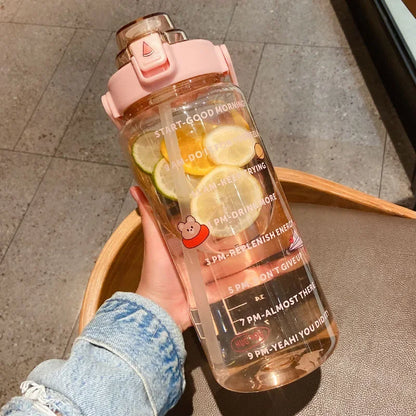 2 Liter Motivational Water Bottle