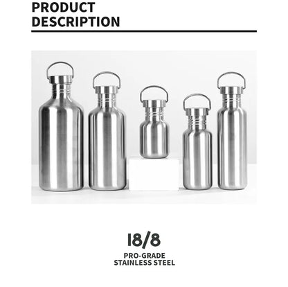 1200ml Big Volume Resuable Water Bottle Single Wall Stainless Steel Portable Healthy Drinkware Travel Sports Flask Drink bottle