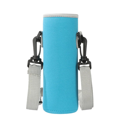 Water Bottle Cover Bag With Strap Neoprene Water Storage Holder Shoulder Strap Black Bottle Carrier Insulat Bag Outdoor Tools