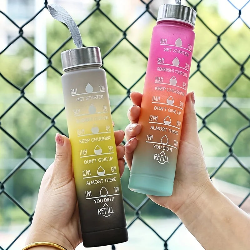 Water bottle free plastic water bottle, lightweight circular design, hand wash only, portable outdoor and home water bottle