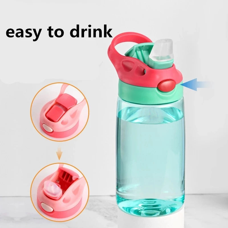 DIY Children Water Bottles Portable 480ML Personalized Outdoor Safety Plastic Drinking Cup For Birth Gift Free Customize Names