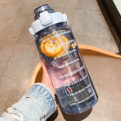 2 Liter Motivational Water Bottle