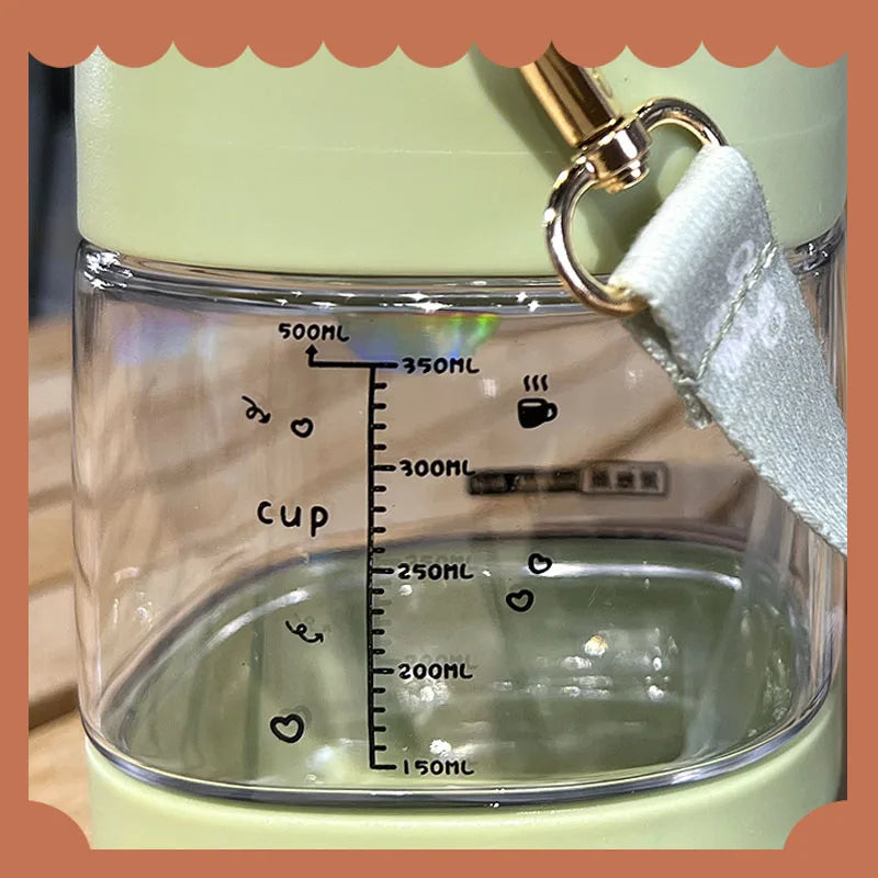 Water Bottle With Straw Cute Water Bottles For Children School Girls Boys Outdoor Portable Braces BPA Free Water Bottle For Kids