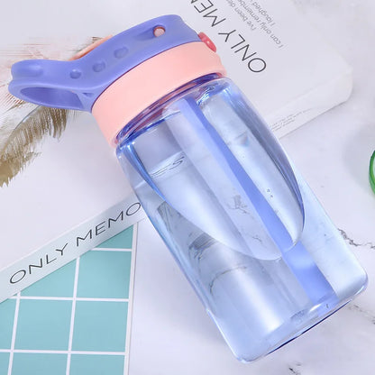 DIY Children Water Bottles Portable 480ML Personalized Outdoor Safety Plastic Drinking Cup For Birth Gift Free Customize Names
