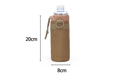 Hunting Water Bottle Pouch Outdoor Molle Kettle Pouch Holder Camping Hiking Cycling Bottle Bag Drawstring Multifunction Bottle P