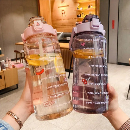 2 Liter Motivational Water Bottle