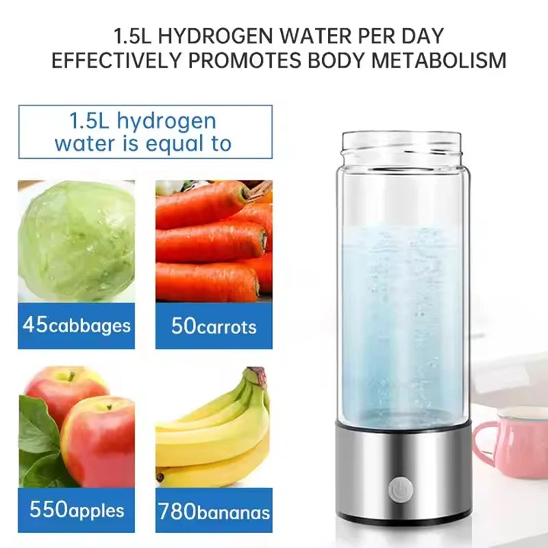 Large capacity Hydrogen-Rich Water Cup Electric Hydrogen Rich Water Generator Bottle Titanium Quality Filter