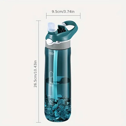 Sports Water Bottle - Hydration On-the-go with Convenient Straw, Perfect for Camping, Hiking BPA-Free and Safe 750ml