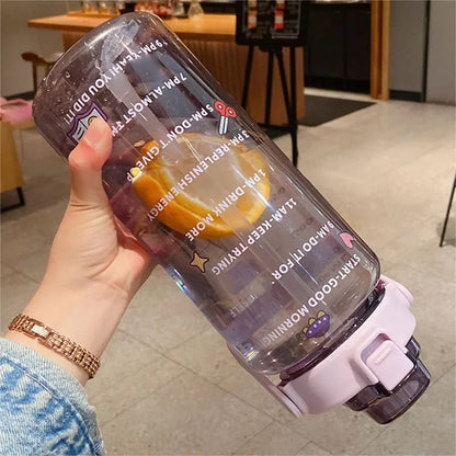 2 Liter Motivational Water Bottle