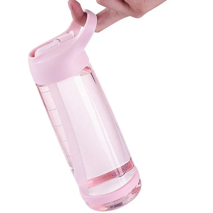 Outdoor Water Bottle with Straw Sports Bottles Leak Proof Eco-friendly Children School With Lid Hiking Camping Plastic BPA Free