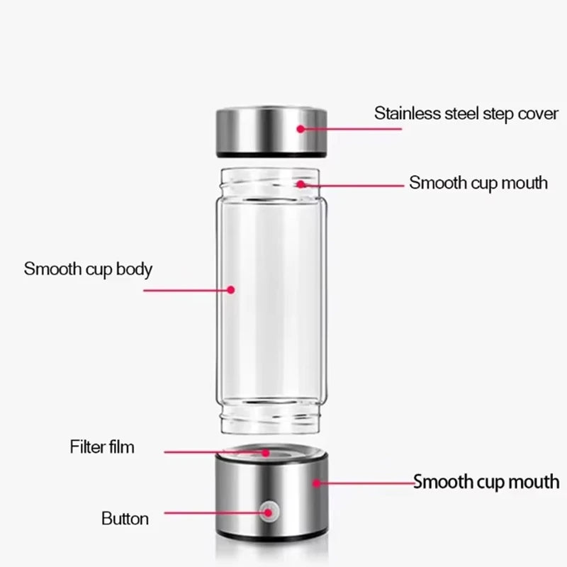 Large capacity Hydrogen-Rich Water Cup Electric Hydrogen Rich Water Generator Bottle Titanium Quality Filter