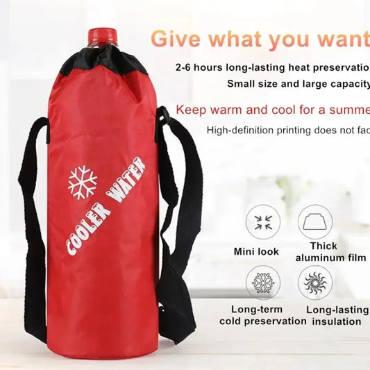 Drawstring water bottle bag (excluding water cup) suitable for outdoor hiking, camping water bottle bag 1PC large capacity