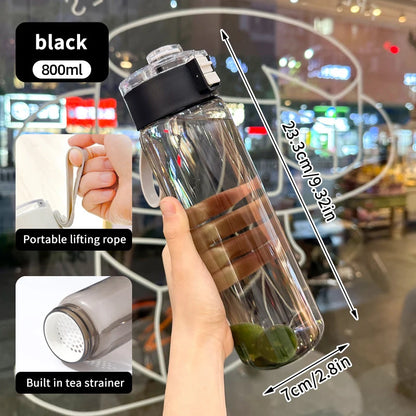 Insulated Water Bottle with Tea Infuser, High Temperature Resistant, Shockproof,Large Capacity, Simple Design,Office Outdoor Use