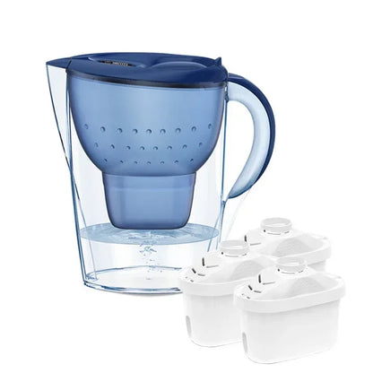 3.5L Portable Household Water Filter,Water Purifier Kettle with Filter Element, Activated Carbon Filter Tank,DrinkingWaterKettle