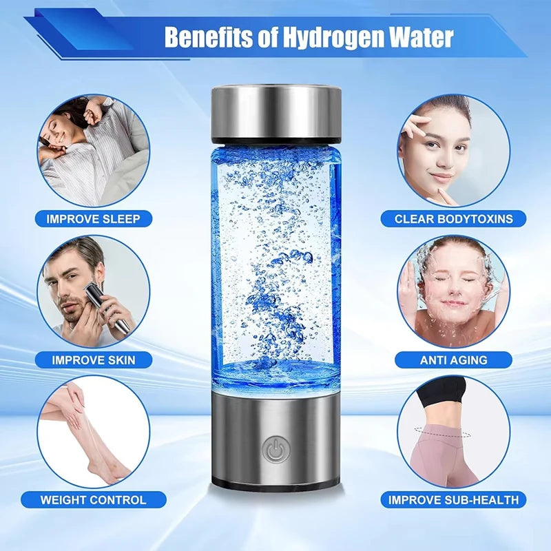 Large capacity Hydrogen-Rich Water Cup Electric Hydrogen Rich Water Generator Bottle Titanium Quality Filter