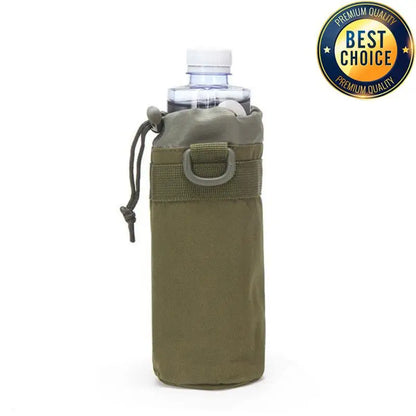 Hunting Water Bottle Pouch Outdoor Molle Kettle Pouch Holder Camping Hiking Cycling Bottle Bag Drawstring Multifunction Bottle P