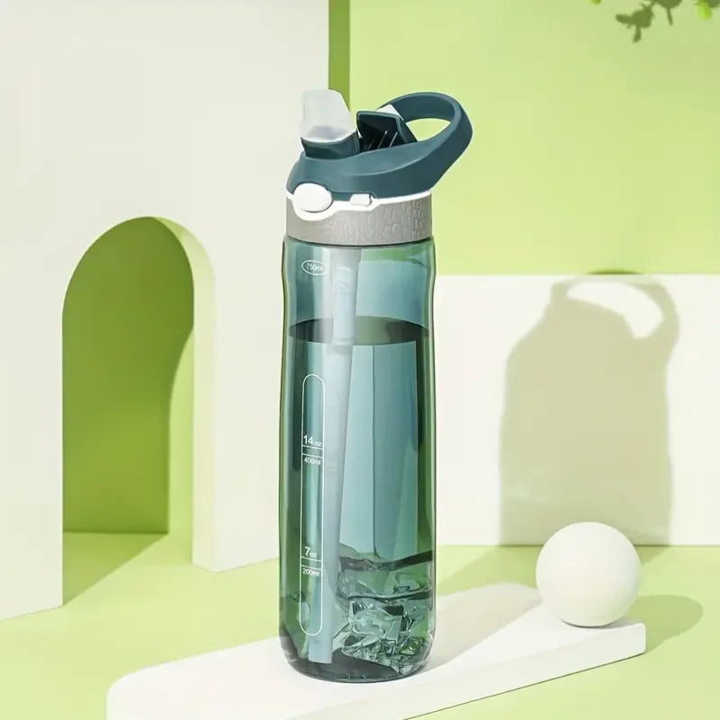 Sports Water Bottle - Hydration On-the-go with Convenient Straw, Perfect for Camping, Hiking BPA-Free and Safe 750ml