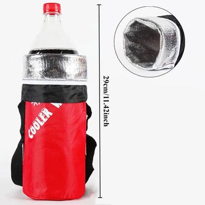 Drawstring water bottle bag (excluding water cup) suitable for outdoor hiking, camping water bottle bag 1PC large capacity