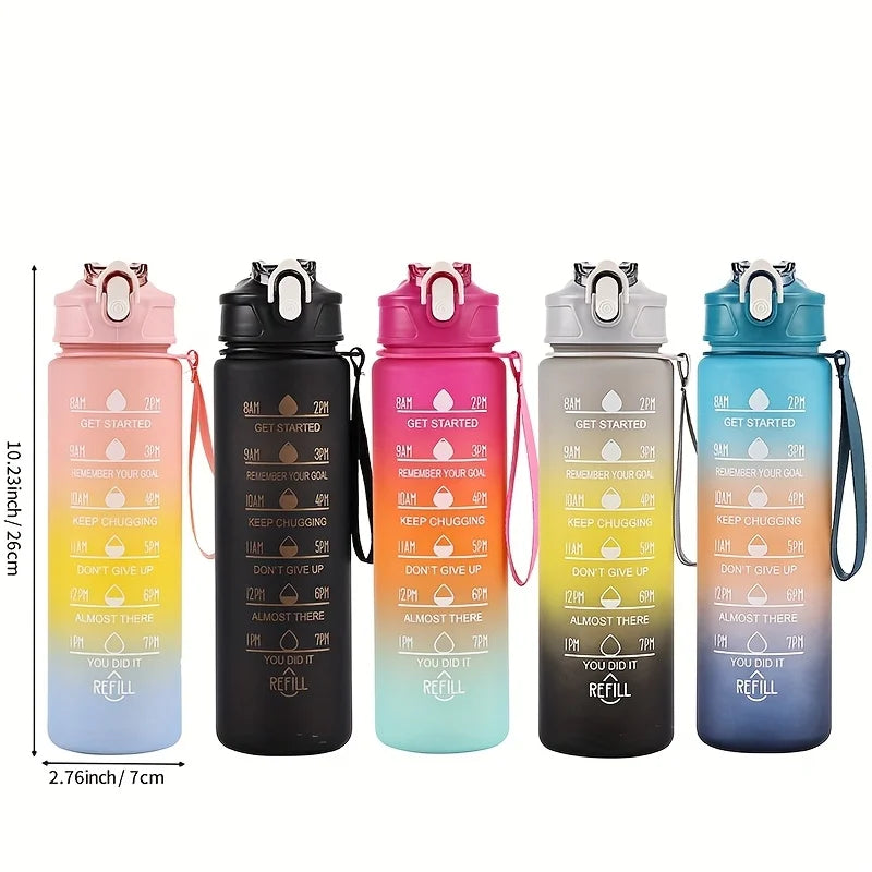 Water bottle free plastic water bottle, lightweight circular design, hand wash only, portable outdoor and home water bottle