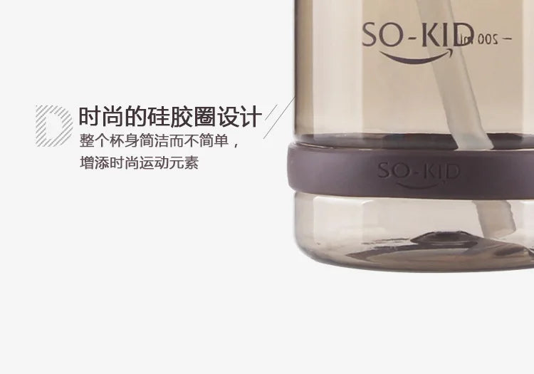 Outdoor Water Bottle with Straw Sports Bottles Leak Proof Eco-friendly Children School With Lid Hiking Camping Plastic BPA Free